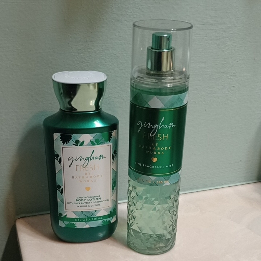 NEW Bath & Body Works Gingham Fresh Body Lotion and Mist Set